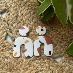 Desert Terrazzo Arches - Polymer Clay Earrings